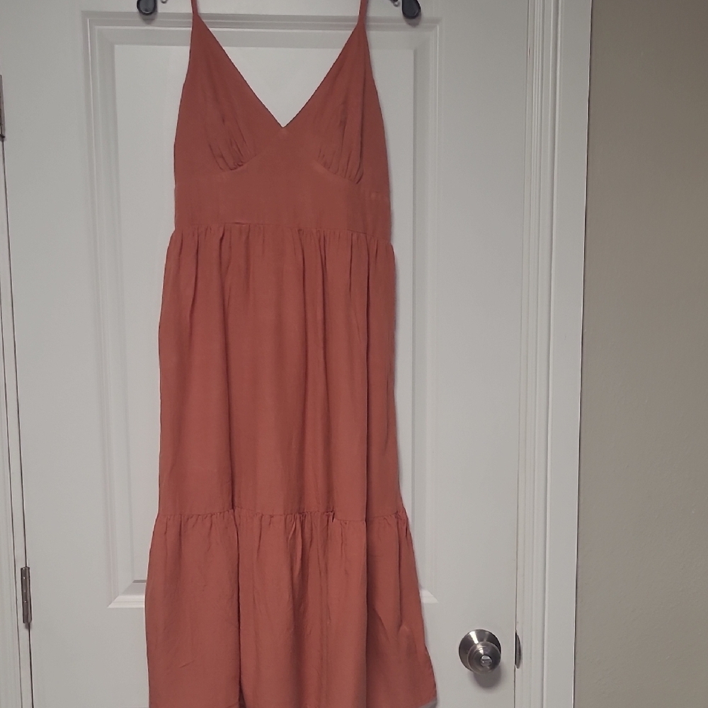 Japna Terracotta Midi Dress